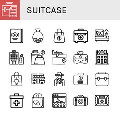 suitcase icon set