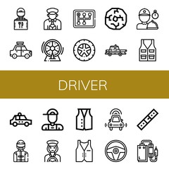 driver icon set