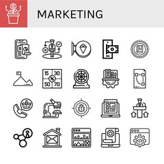 Set of marketing icons