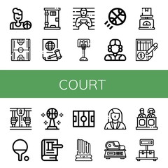 Set of court icons