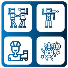 Set of dance icons