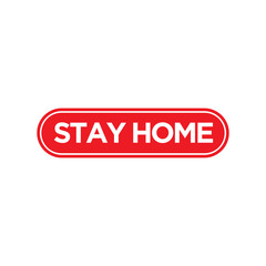 Stay home speech bubble. vector illustration