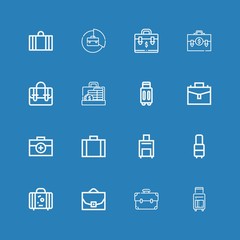 Editable 16 voyage icons for web and mobile