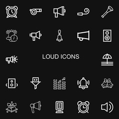 Editable 22 loud icons for web and mobile