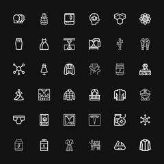 Editable 36 model icons for web and mobile - obrazy, fototapety, plakaty