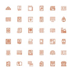 Editable 36 read icons for web and mobile