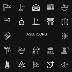 Editable 22 asia icons for web and mobile