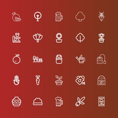 Editable 25 plant icons for web and mobile