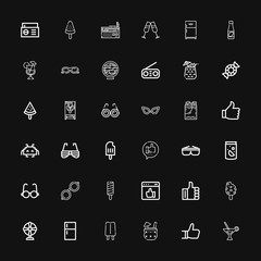 Editable 36 cool icons for web and mobile