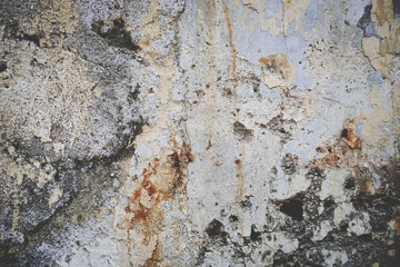 Blank grunge of old concrete wall white and grey color tone texture.