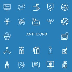 Editable 22 anti icons for web and mobile