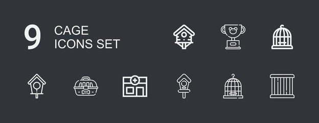 Editable 9 cage icons for web and mobile