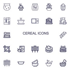 Editable 22 cereal icons for web and mobile