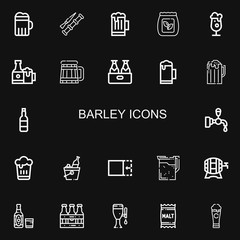 Editable 22 barley icons for web and mobile