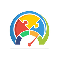 Illustrated icons with the concept of improving and optimizing solutions