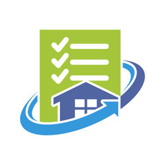 Illustrated icons with the concept of completing work assignments from home.