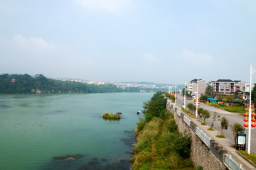 The boats in the river