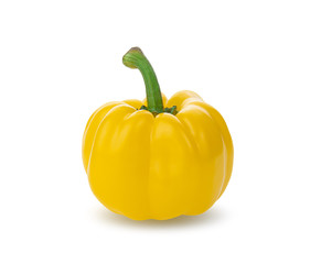 yellow bell peppers. Isolated on white background