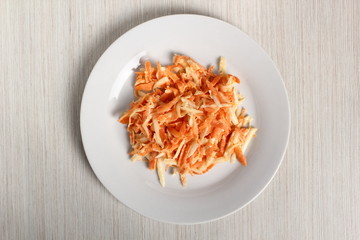 Carrot and celeriac salad with mayonnaise