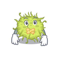 bacteria coccus cartoon character style with mysterious silent gesture