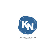  K N KN Initial logo template vector. Letter logo concept