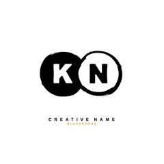  K N KN Initial logo template vector. Letter logo concept
