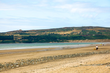 Blue sky coastal edge, beach, sea and blue skies