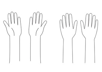 手のひら　手の裏　セット