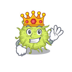Fototapeta premium A Wise King of bacteria coccus mascot design style