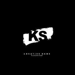 Fototapeta na wymiar K S KS Initial logo template vector. Letter logo concept