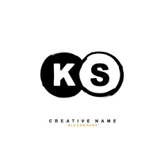 K S KS Initial logo template vector. Letter logo concept