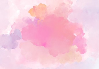 Pink watercolor background. Digital drawing.Sweet pastel. gradient background Colorful Paint like graphic. Color glossy. Beautiful painted Surface design abstract backdrop.