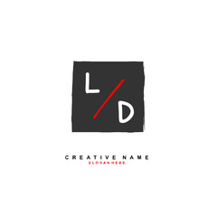 
L D LD Initial logo template vector. Letter logo concept