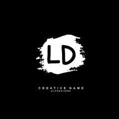 
L D LD Initial logo template vector. Letter logo concept