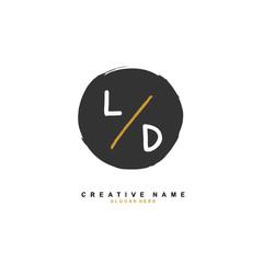 
L D LD Initial logo template vector. Letter logo concept