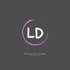 
L D LD Initial logo template vector. Letter logo concept