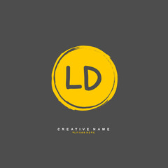 
L D LD Initial logo template vector. Letter logo concept