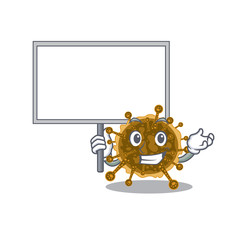 An icon of negarnaviricota mascot design style bring a board