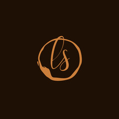 L S LS Initial logo template vector. Letter logo concept
