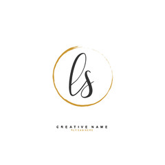 L S LS Initial logo template vector. Letter logo concept