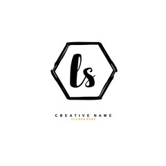 L S LS Initial logo template vector. Letter logo concept