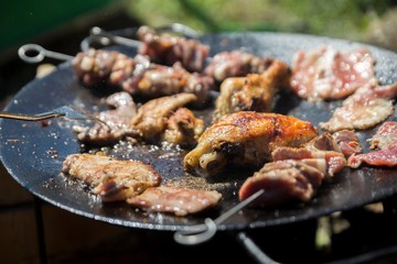 meat on the grill
