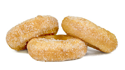 Fototapeta na wymiar sugar ring donut isolated on white background