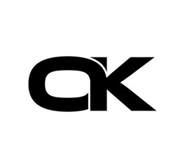 Initial 2 letter Logo Modern Simple Black OK
