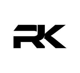 Initial 2 letter Logo Modern Simple Black RK
