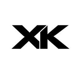 Initial 2 letter Logo Modern Simple Black XK
