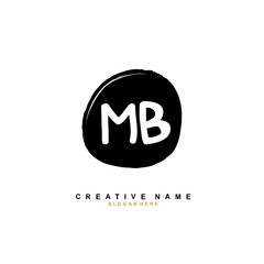 
M B MB Initial logo template vector. Letter logo concept