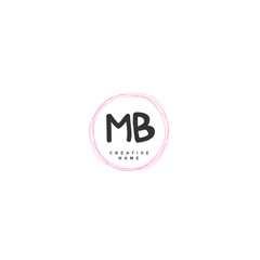 
M B MB Initial logo template vector. Letter logo concept