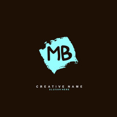 
M B MB Initial logo template vector. Letter logo concept