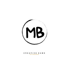 
M B MB Initial logo template vector. Letter logo concept
